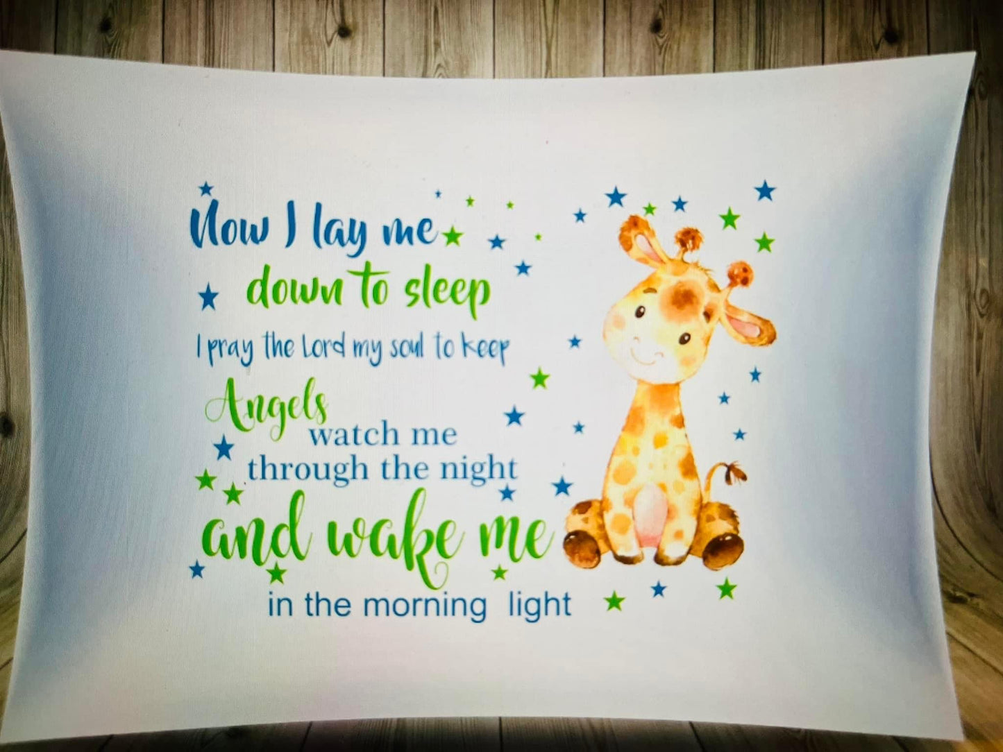 Now I lay me down to sleep Boy pillowcase