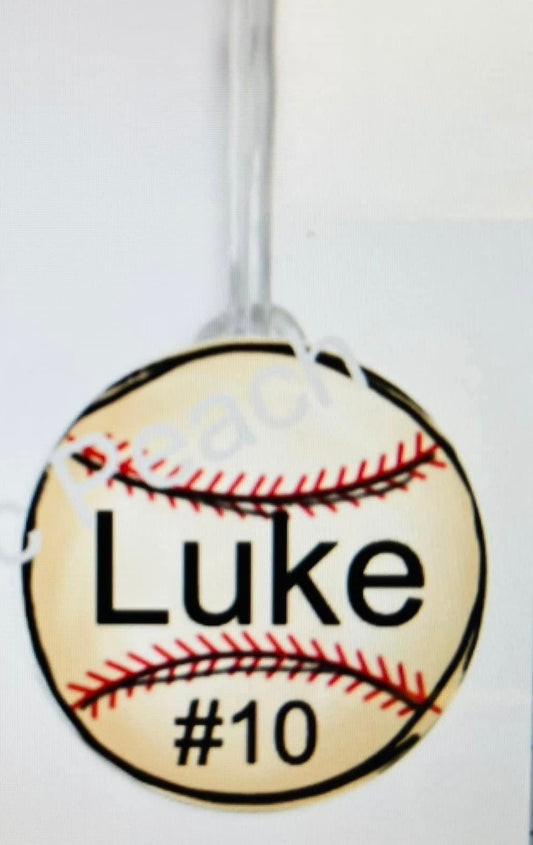 Baseball bag tag Design 1