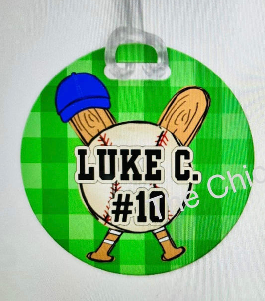 Baseball bag tag Design 2