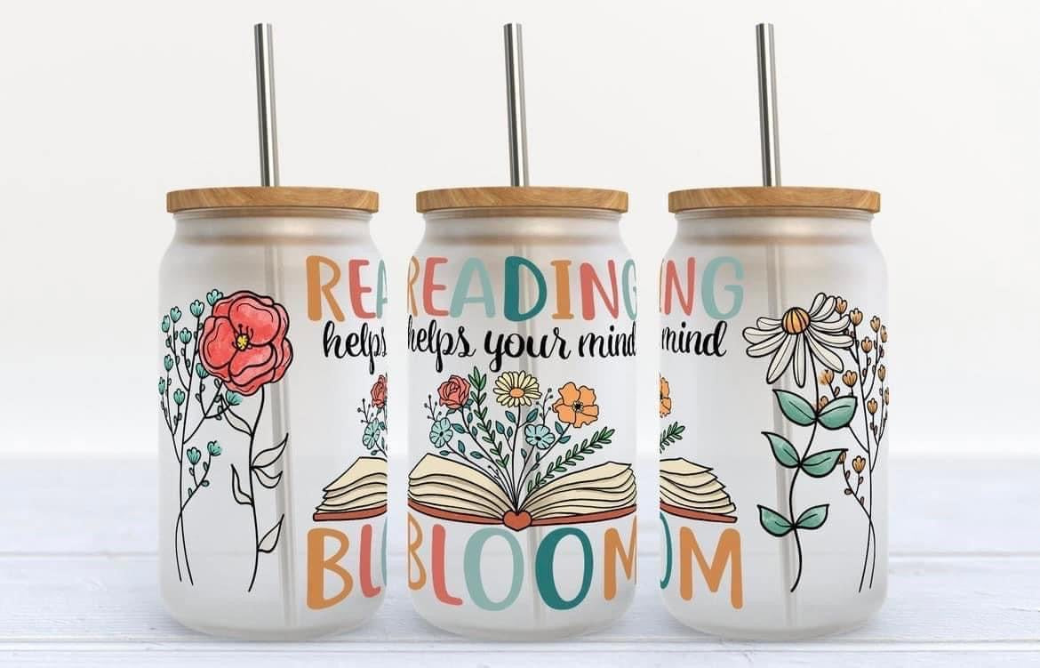 Reading helps your mind bloom tumbler