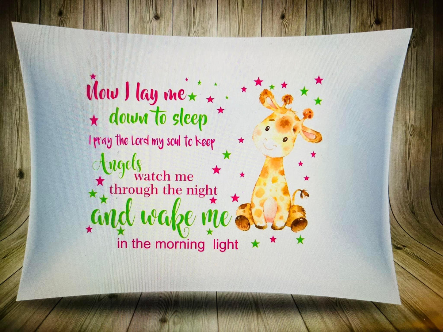 Now I lay me down to sleep Girl pillowcase