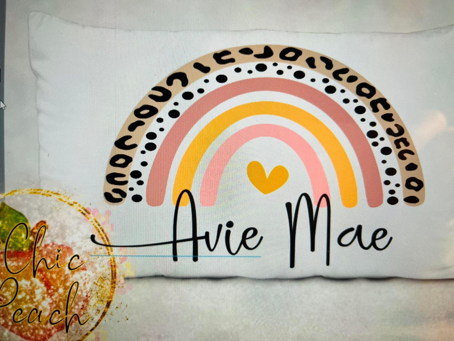 Rainbow personalized pillowcase